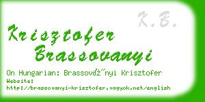 krisztofer brassovanyi business card